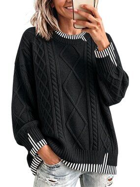 Oversized Cable Knit Sweater for Women | Chunky Cute Fall Fashion 2026